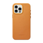 Mystspider Genuine Leather Case for iPhone 15 Pro Max - Orange