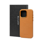 Mystspider Genuine Leather Case for iPhone 15 Pro Max - Orange - Image 5